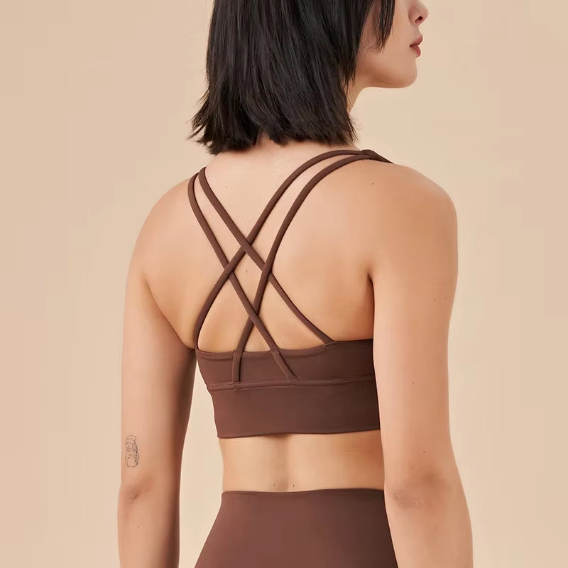 Nylon Top Women Bra Sexy Top Woman Breathable Underwear Women Fitness Yoga Sports Bra for Women Gym 30 Colors