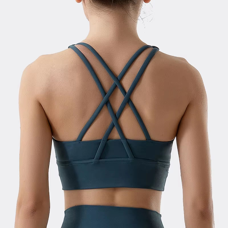 Nylon Top Women Bra Sexy Top Woman Breathable Underwear Women Fitness Yoga Sports Bra for Women Gym 30 Colors